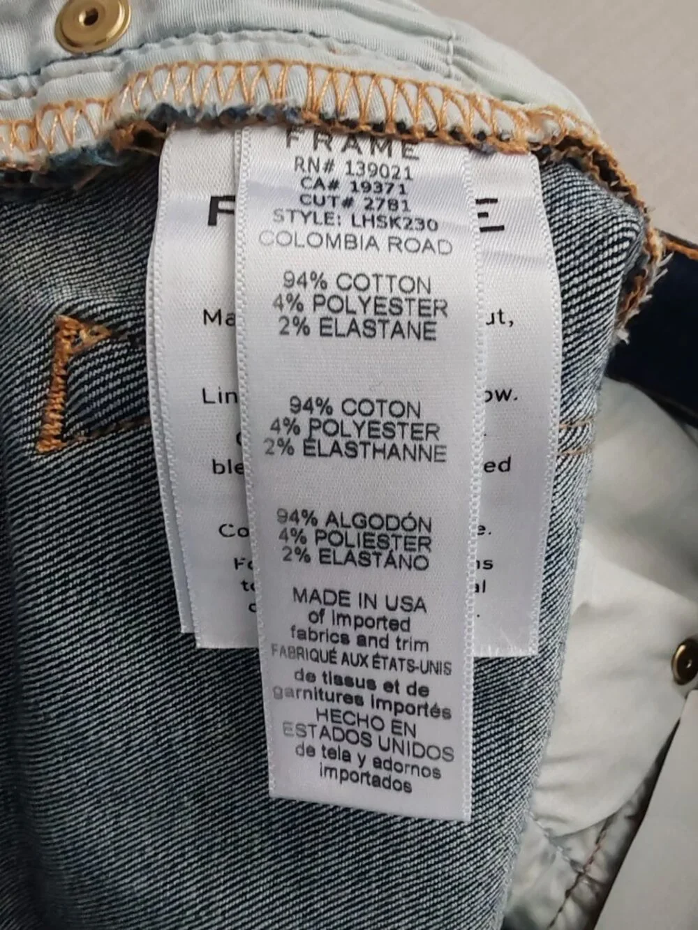 FRAME Le High Skinny Jeans in Columbia Road Wash - Size 27 - Premium Stretch - Picture 13 of 16